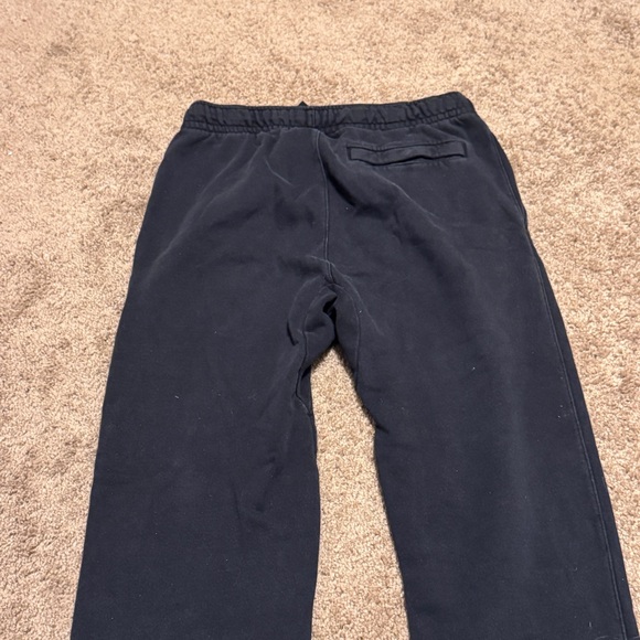 Nike Fleece Sweatpants Mens Small Black Straight Leg Elastic Waist Drawstring - Picture 5 of 10